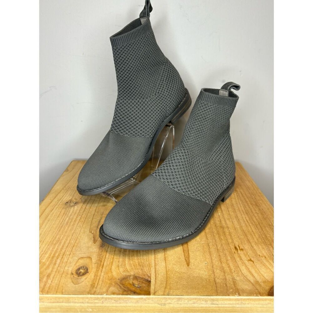 Eileen Fisher Women's Jude Stretch Knit Ankle Bootie Graphite Size‎ 6.5 - Picture 2 of 6